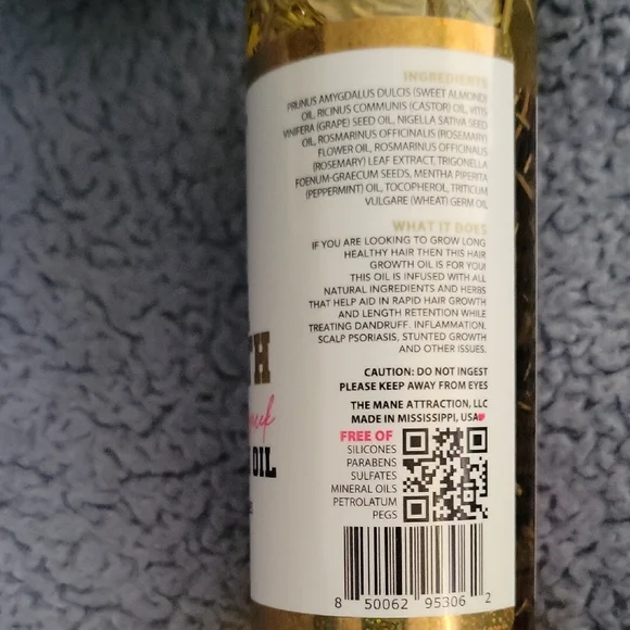 TMA Extra Strength Rosemary & Fenugreek Hair Growth Oil — Gold - Picture 2 of 4